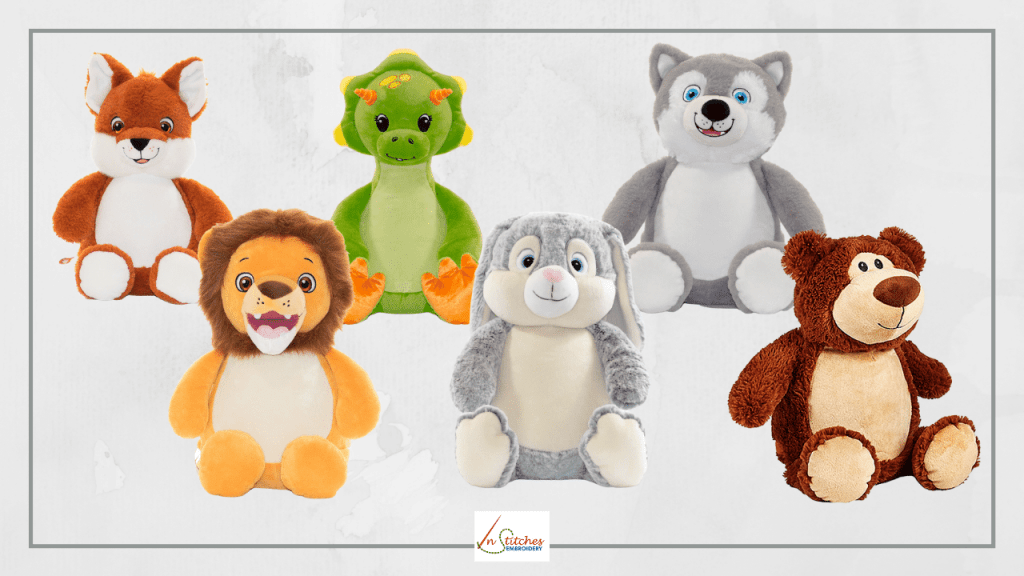 Embroidered Stuffed Animals for Mother's Day