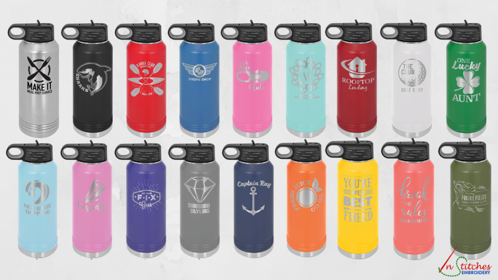 laser engraved water bottle