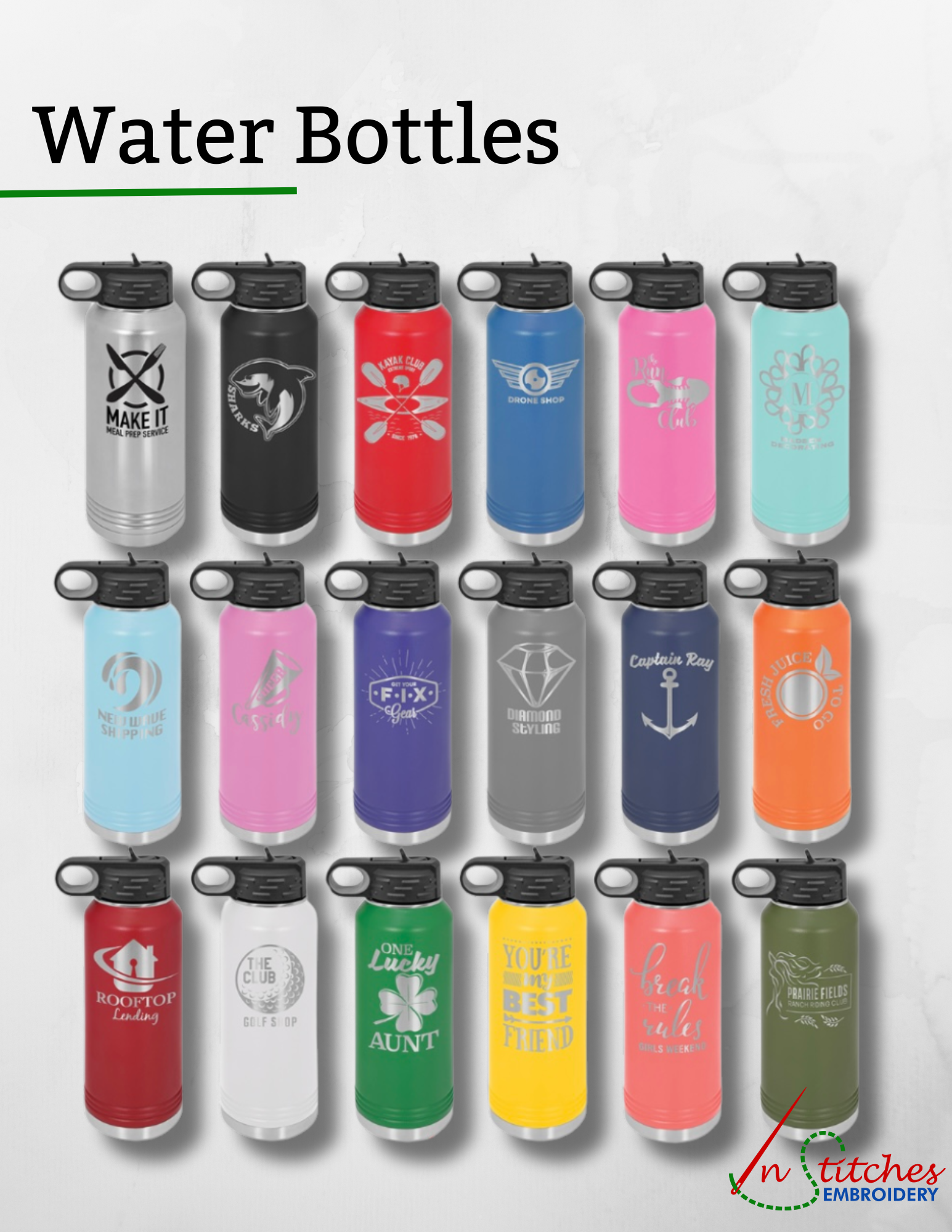 water bottles